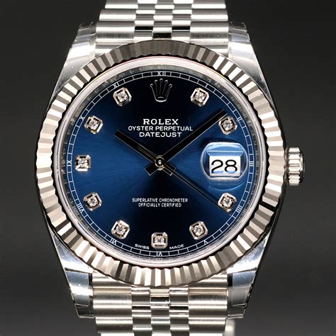 rolex datejust blue silver|rolex datejust blue face price.